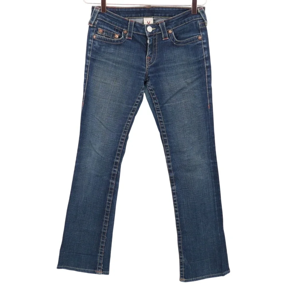 True Religion Johnny Jeans Womens 29 Blue Y2K Cowgirl‎ Western Rodeo Vintage